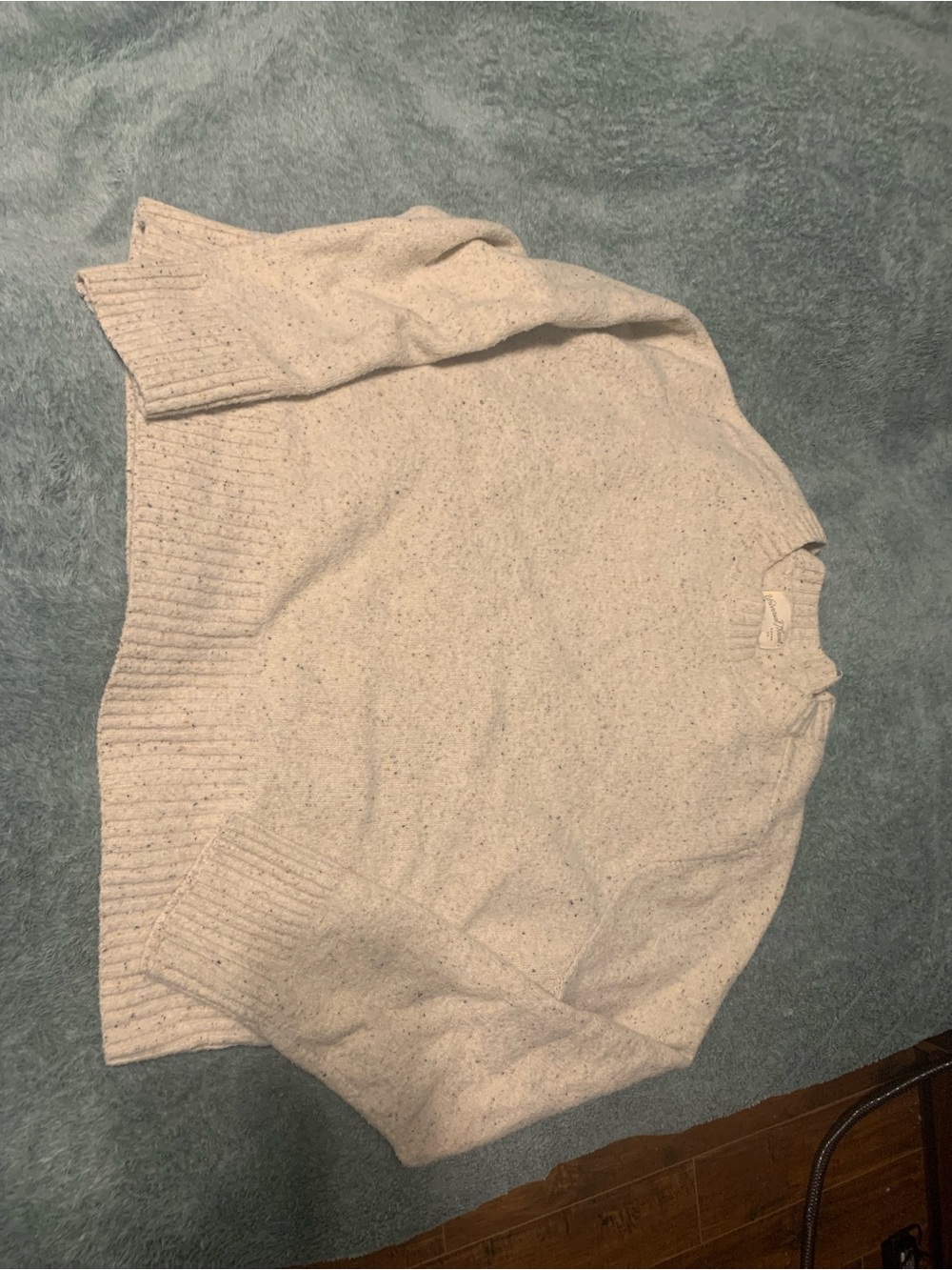 Wanderlust Speckled Cream Crewneck Sweater